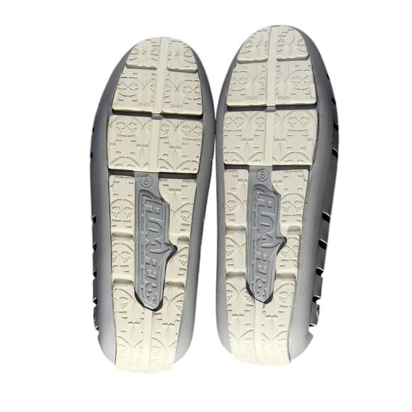 FLOAFERS Driver Women's Slip-On Loafers Light Gray Perforated Design Size 8 - Picture 5 of 10